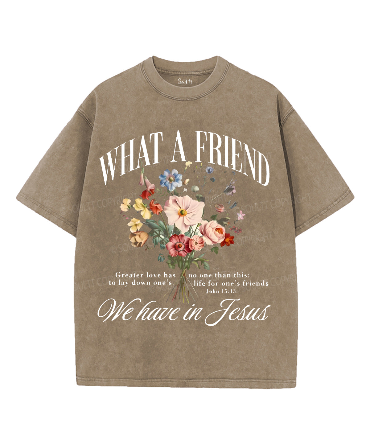 What A Friend Unisex Washed Christian T-shirt Hoodie, Sweatshirt | CiraTrend.com (Image 3)