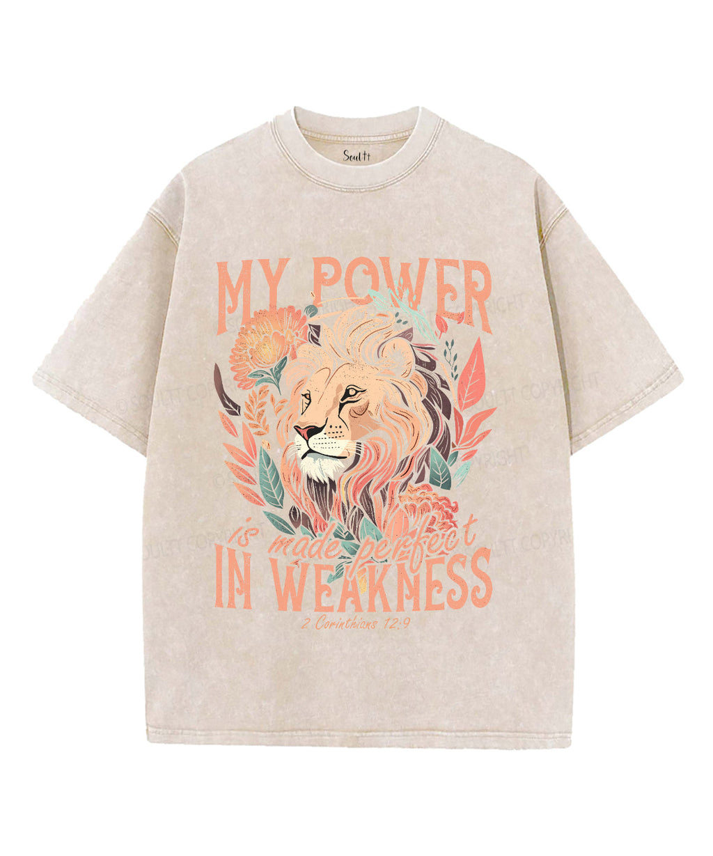 My Power Is Made Perfect In Weakness Unisex Washed Christian T-shirt Hoodie, Sweatshirt | CiraTrend.com (Image 4)