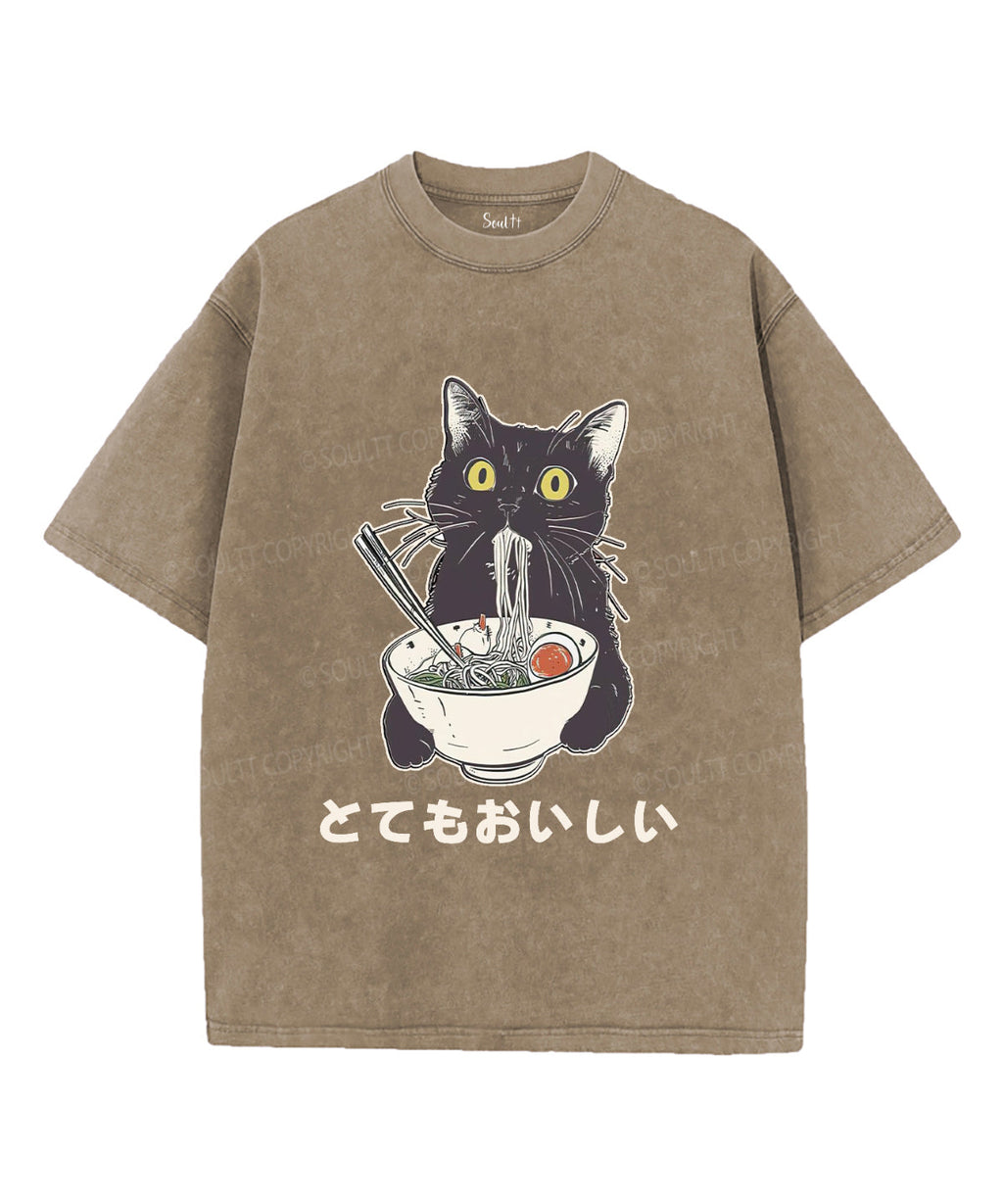 Cat Eats Ramen Washed Christian T-Shirts, Hoodie, Sweatshirt