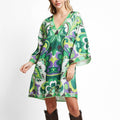 Mixed Pattern Summer Cover-Up Dress