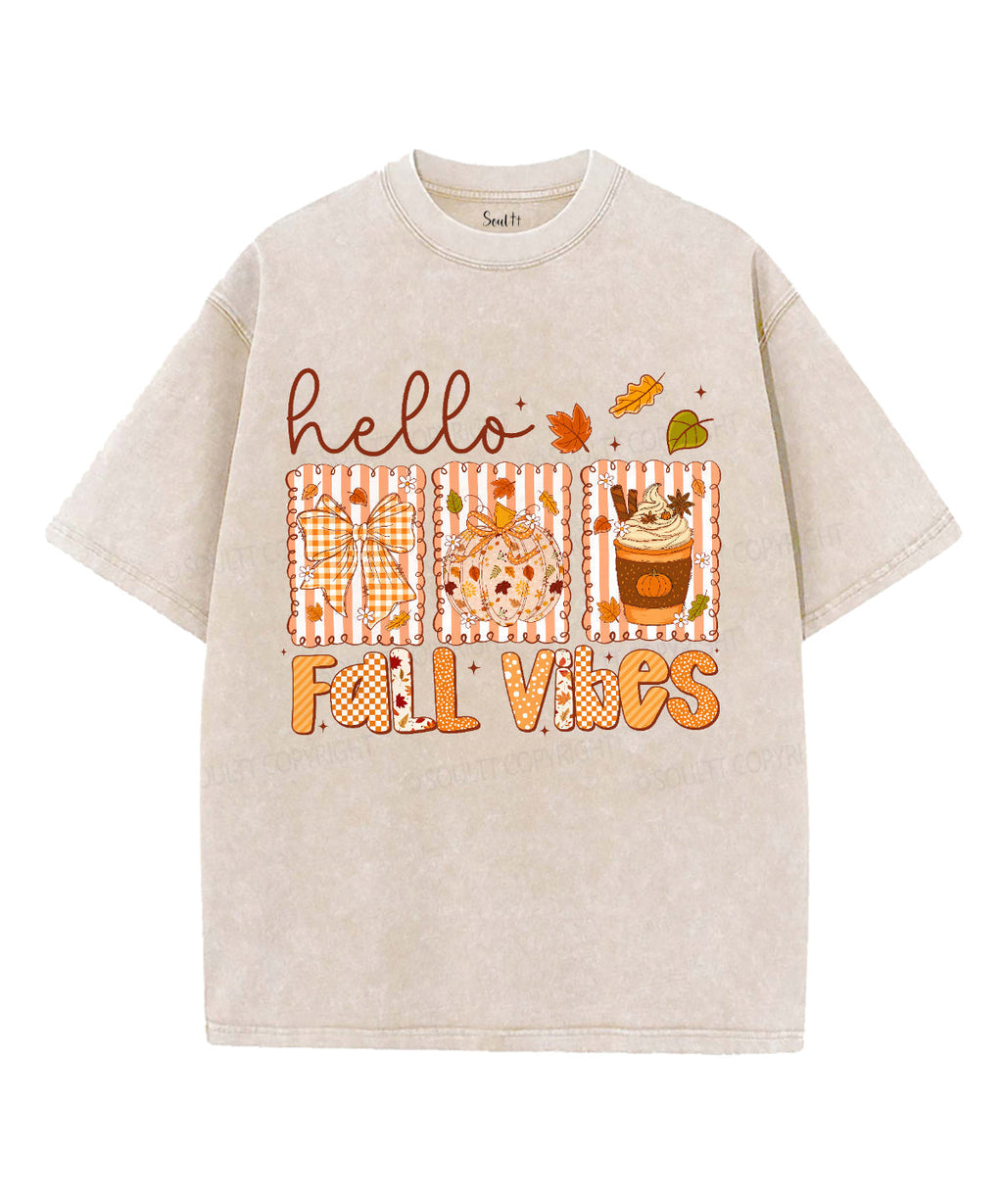 Fall Vibes Unisex Washed Christian T-shirt Hoodie, Sweatshirt | CiraTrend.com (Image 1)