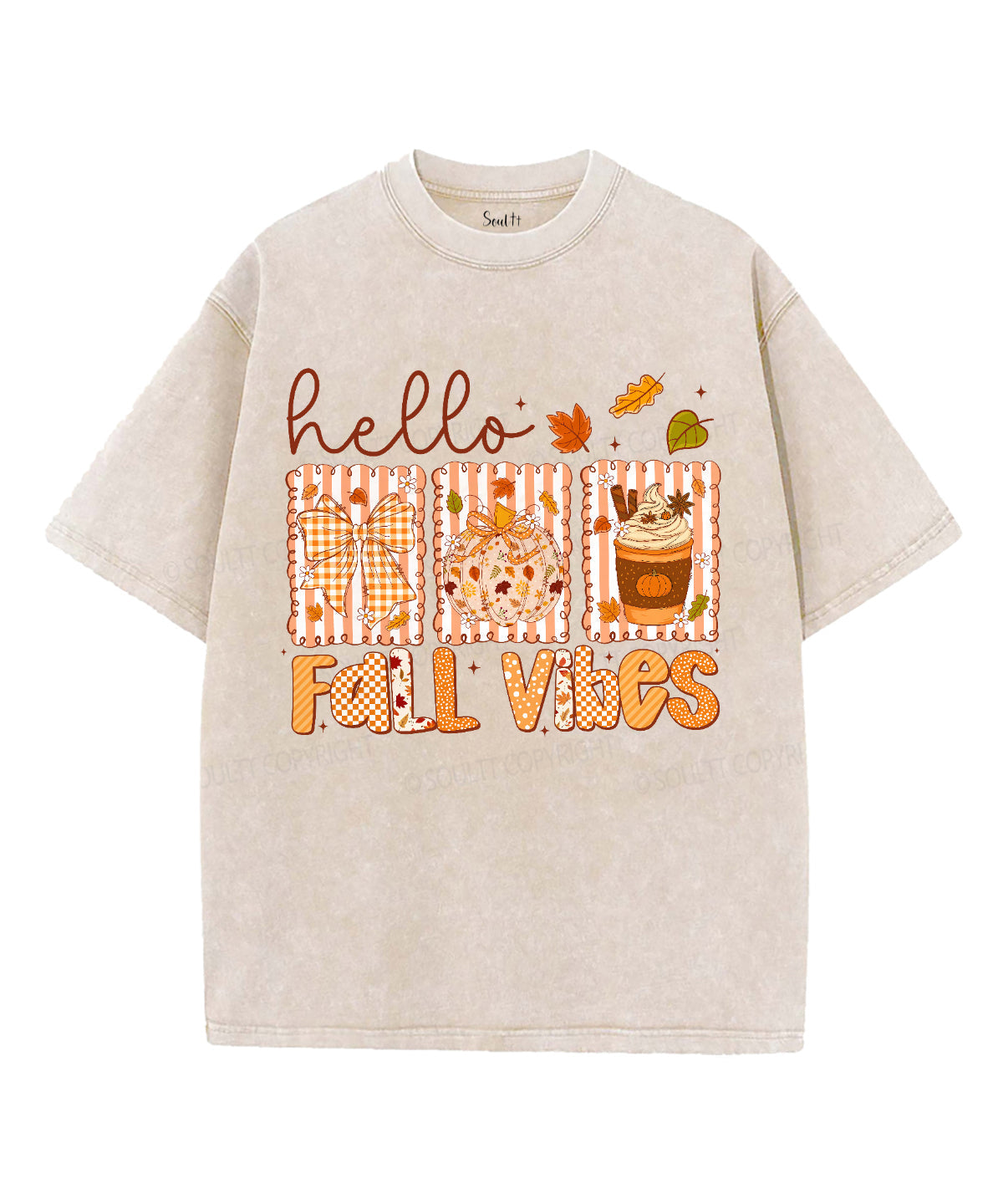 Fall Vibes Unisex Washed Christian T-shirt Hoodie, Sweatshirt | CiraTrend.com (Image 1)