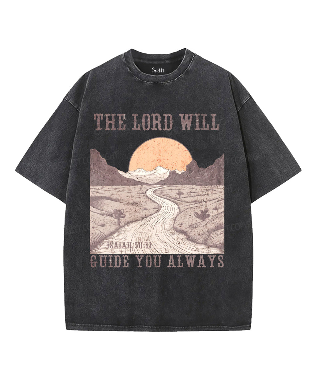 The Lord Will Guide You Always Washed Christian T-shirt Hoodie, Sweatshirt | CiraTrend.com (Image 2)