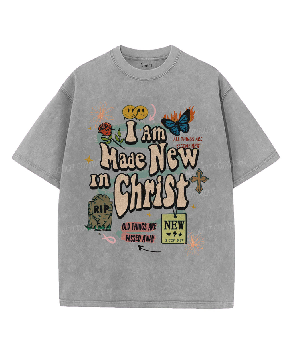 I Am Made New Christ Washed Christian T-Shirts, Hoodie, Sweatshirt