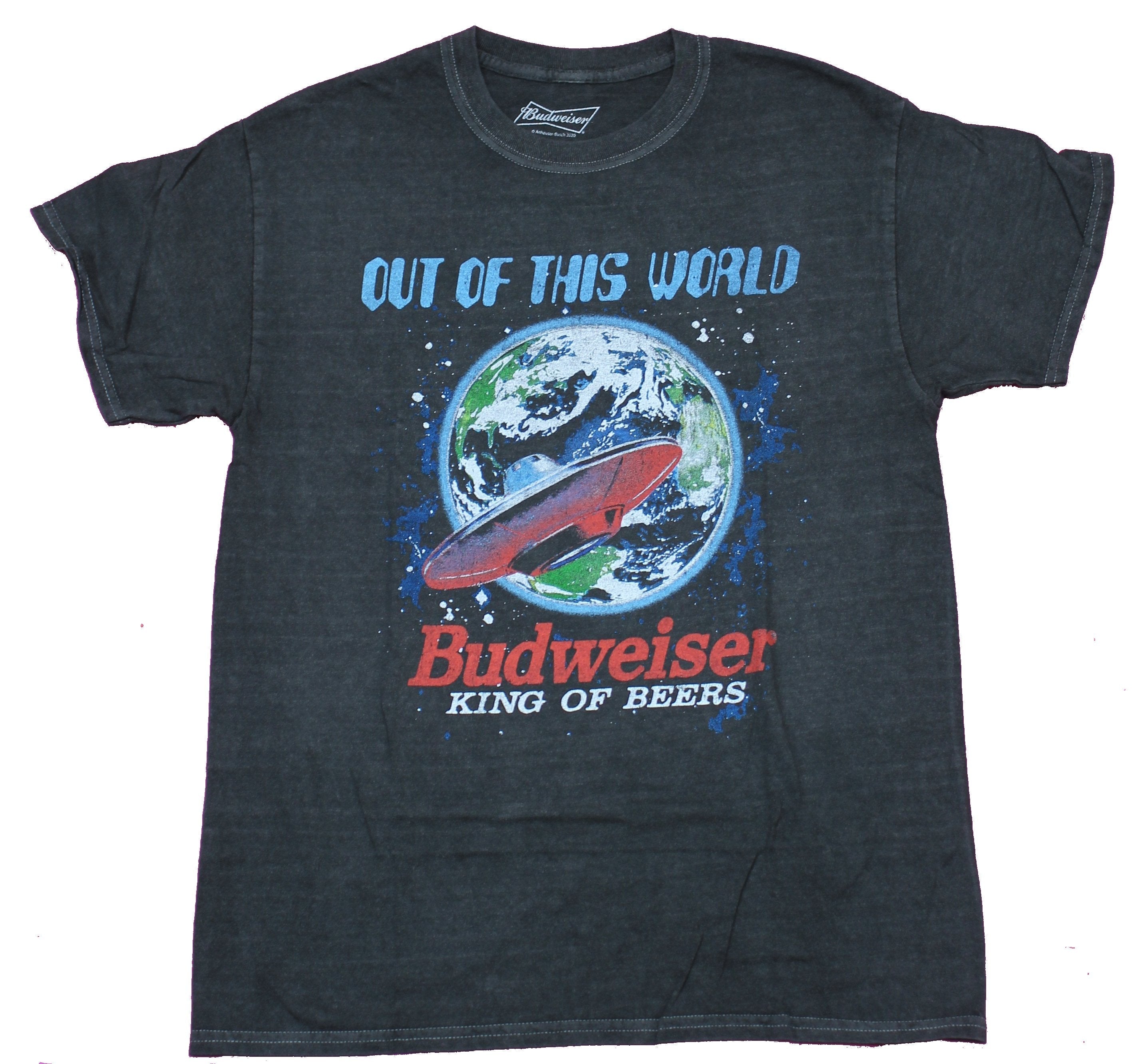Budweiser Mens T-Shirt  -  Out of this World UFO Earth Image Hoodie, Sweatshirt | CiraTrend.com