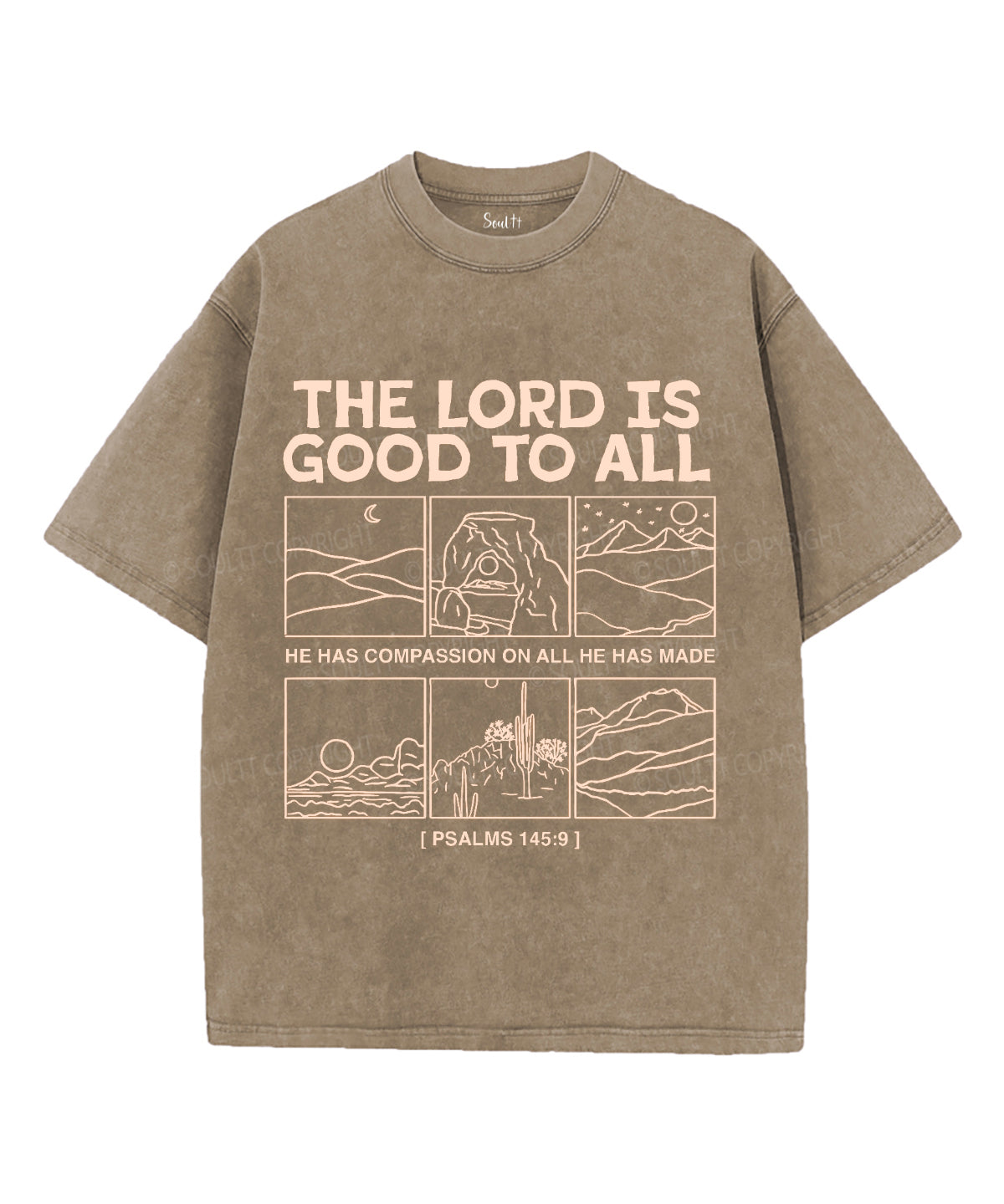 The Lord Is Good To All Unisex Washed Christian T-shirt Hoodie, Sweatshirt | CiraTrend.com (Image 5)