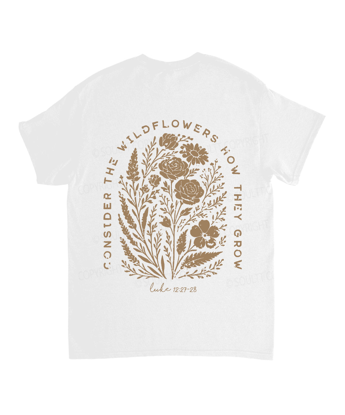 Consider The Wildflowers Double Sided Unisex Cotton Christian T-Shirt Hoodie, Sweatshirt | CiraTrend.com (Image 3)