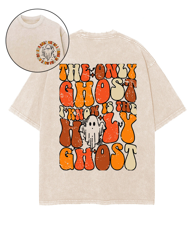 The Only Ghost Double Sided Washed Christian T-shirt Hoodie, Sweatshirt | CiraTrend.com (Image 1)