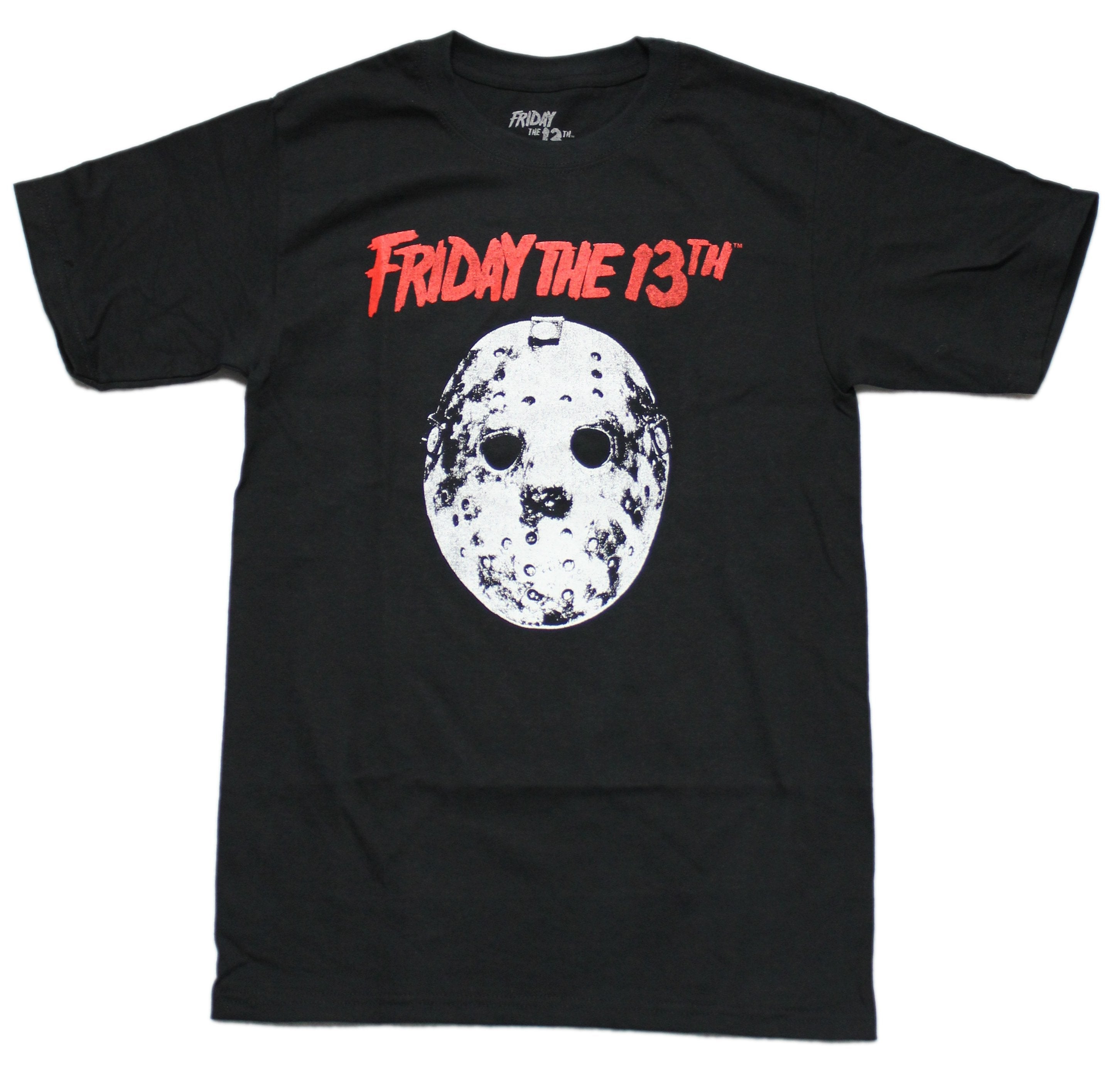 Friday the 13th Mens T-Shirt - Classic Mask Under Red Logo Hoodie, Sweatshirt | CiraTrend.com