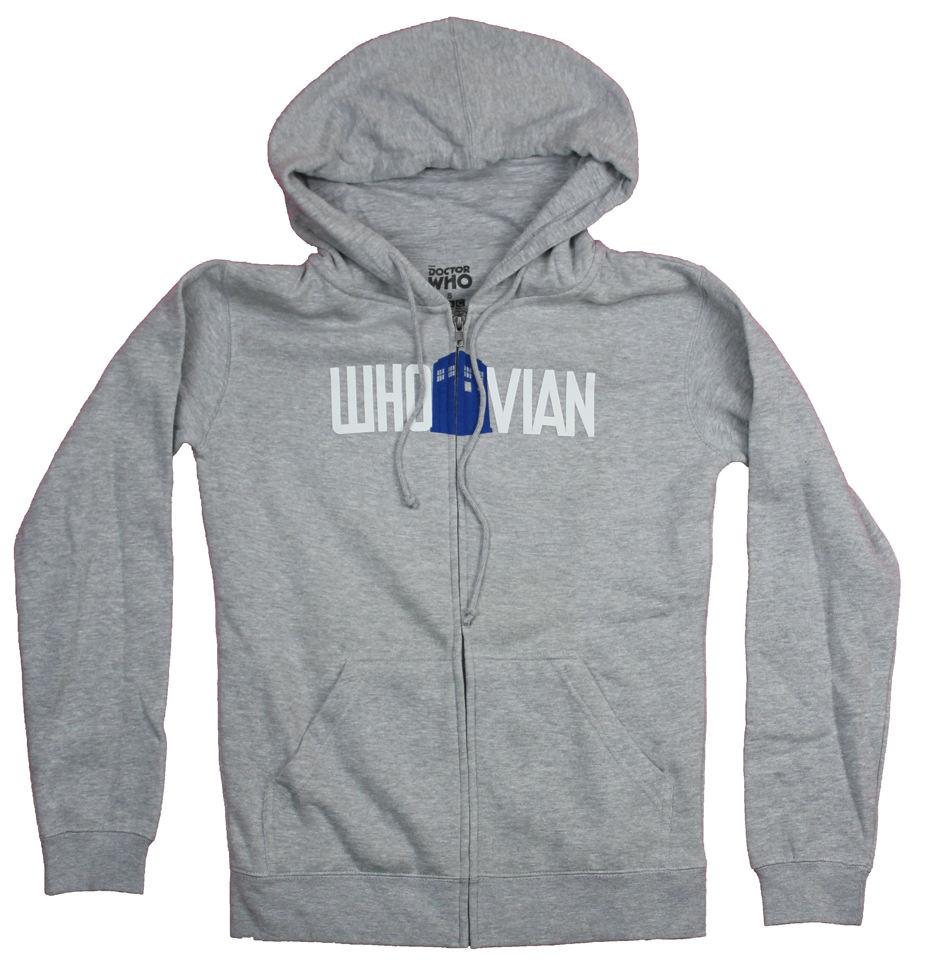 Doctor Who Mens Zip Up Hoodie - Whovian Tardis Logo Image T-Shirts, Sweatshirt | CiraTrend.com