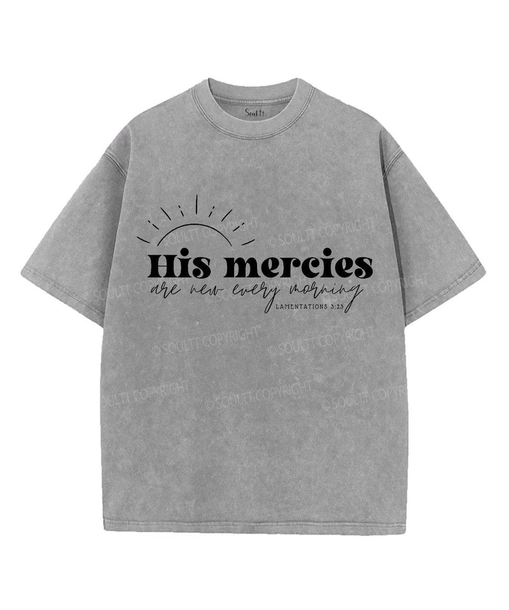 His Mercies Washed Christian T-Shirts, Hoodie, Sweatshirt