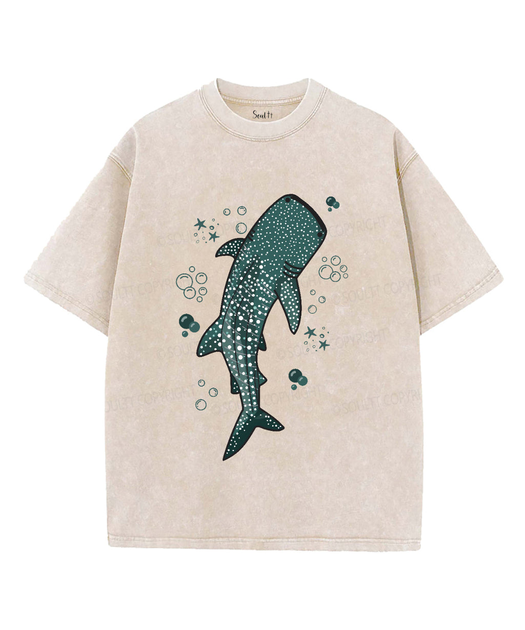 Whale Shark Unisex Washed Christian T-shirt Hoodie, Sweatshirt | CiraTrend.com (Image 1)
