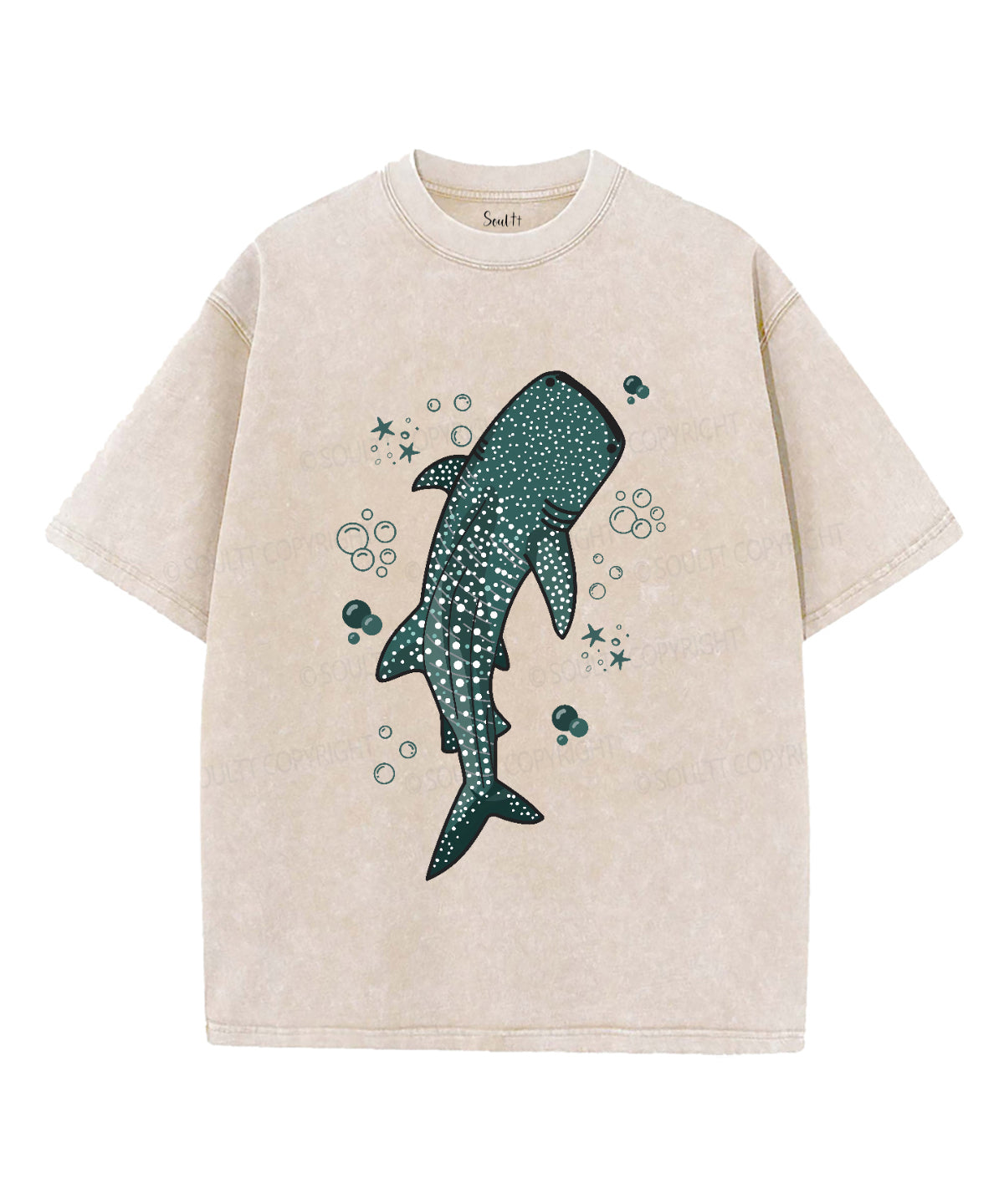 Whale Shark Unisex Washed Christian T-shirt Hoodie, Sweatshirt | CiraTrend.com (Image 1)