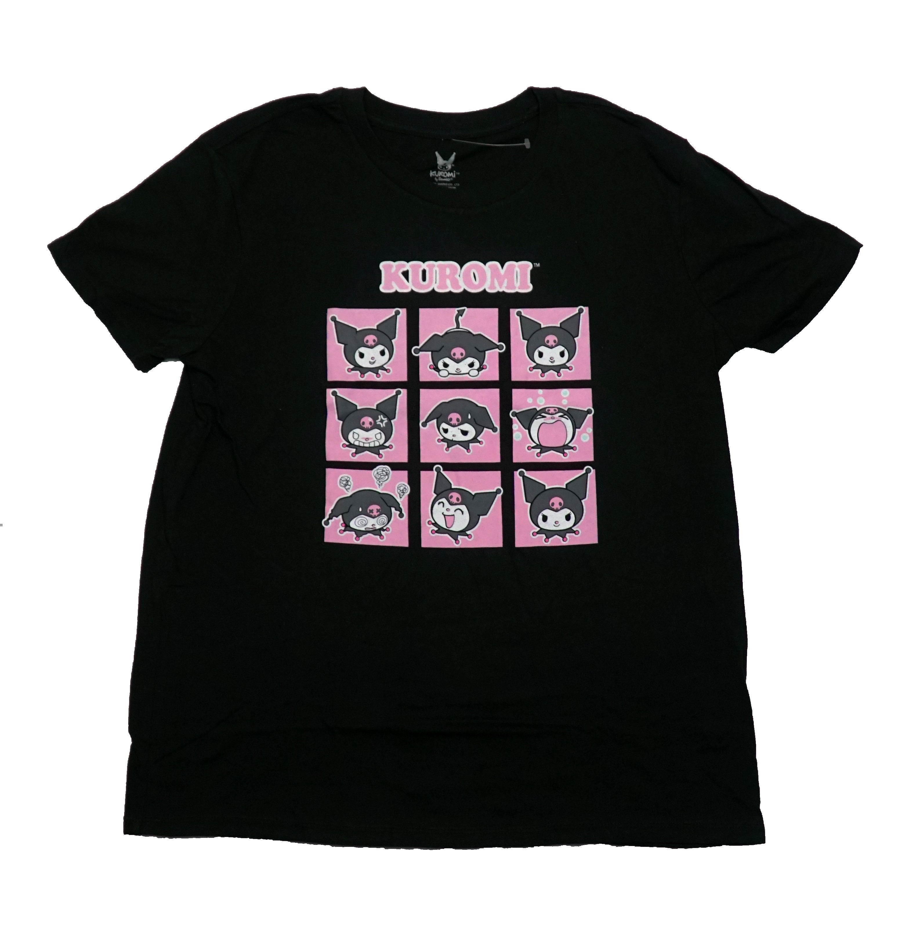 Kuromi Mens T-Shirt - Nine Panel Facial Gestures Boxes Hoodie, Sweatshirt | CiraTrend.com
