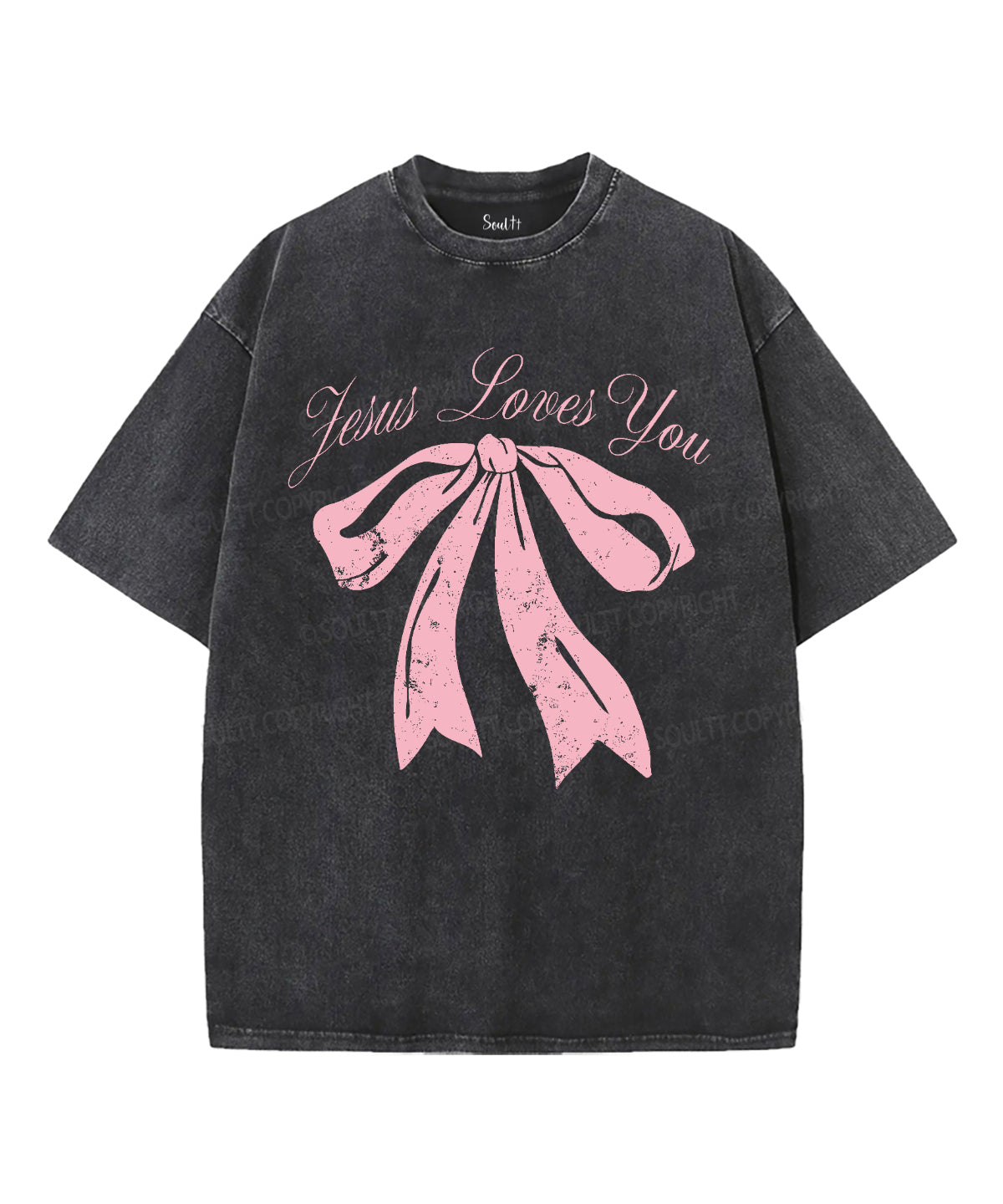 Jesus Love You Unisex Washed Christian T-shirt Hoodie, Sweatshirt | CiraTrend.com (Image 1)