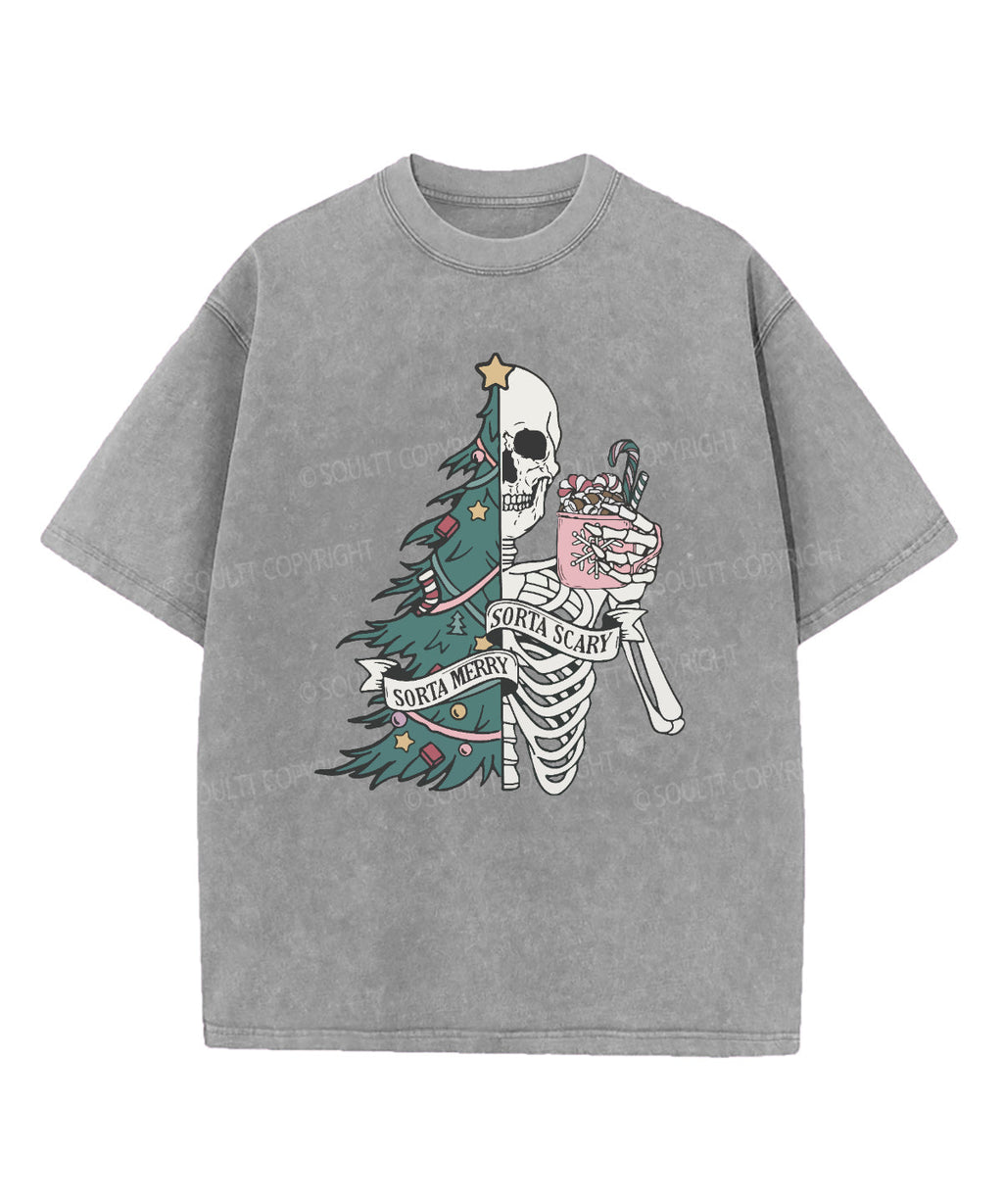 Sorta Merry Sorta Scary Washed Christian T-shirt Hoodie, Sweatshirt | CiraTrend.com (Image 3)