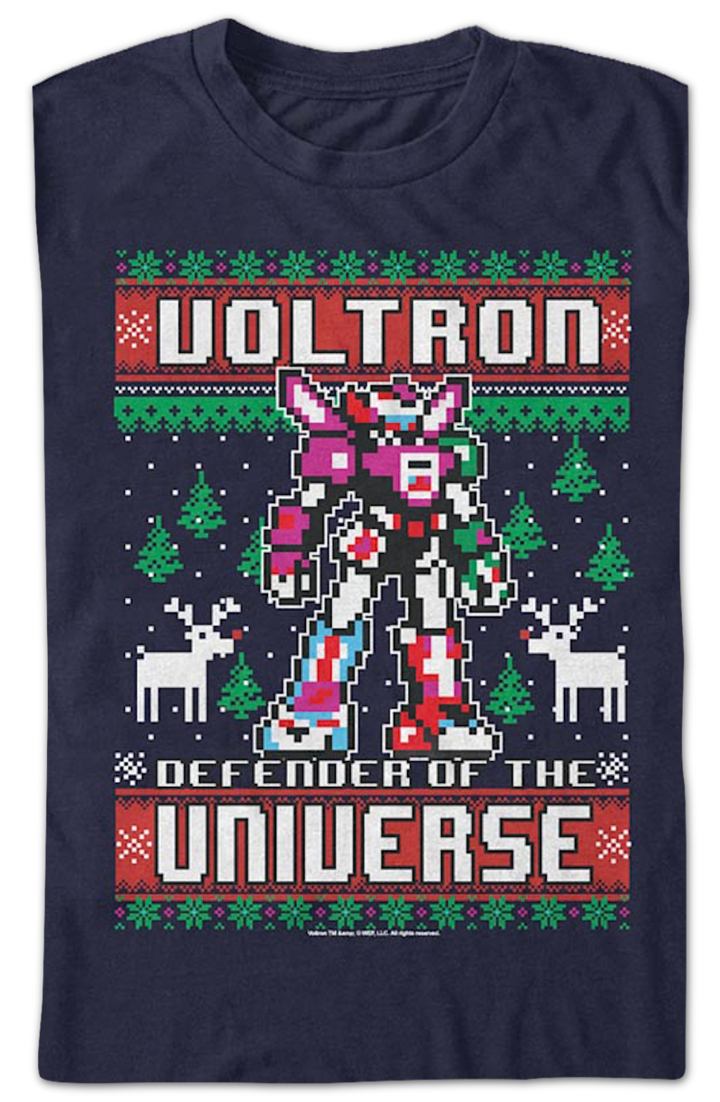 Defender of the Universe Faux Ugly Christmas Sweater Voltron T-Shirt Hoodie, Sweatshirt | CiraTrend.com (Image 2)