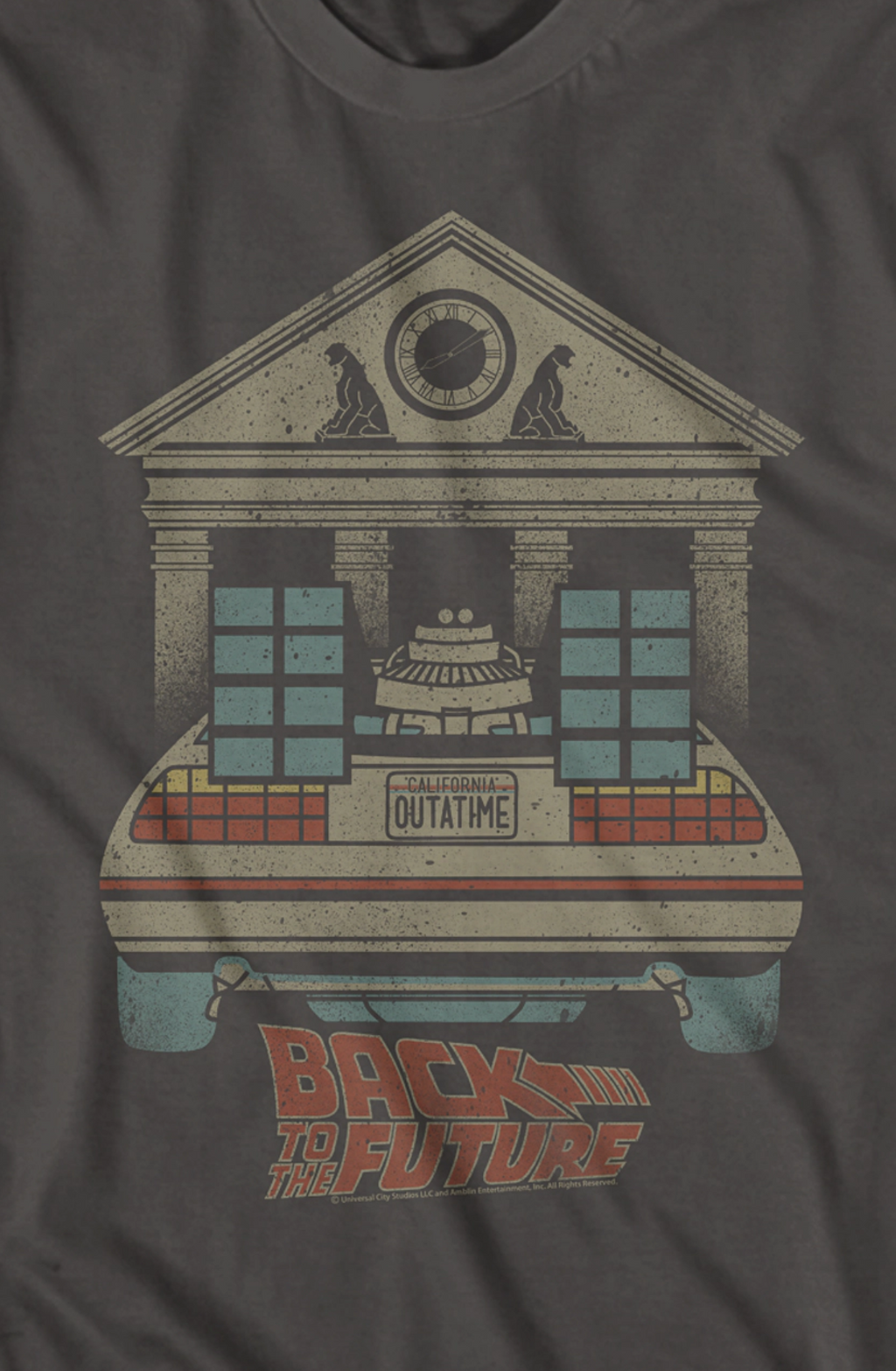 DeLorean And Clock Tower Back To The Future T-Shirt Hoodie, Sweatshirt | CiraTrend.com (Image 2)