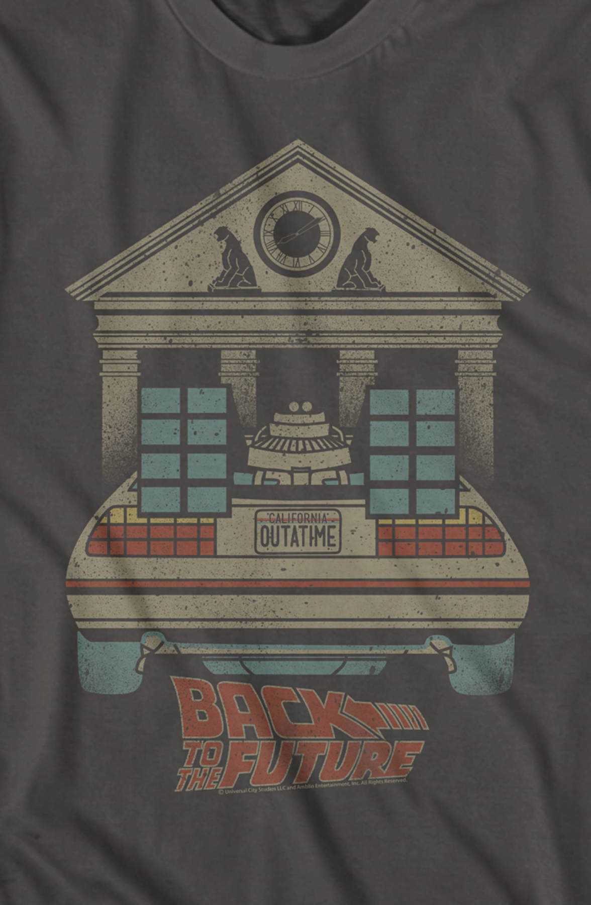 DeLorean And Clock Tower Back To The Future T-Shirt Hoodie, Sweatshirt | CiraTrend.com (Image 2)