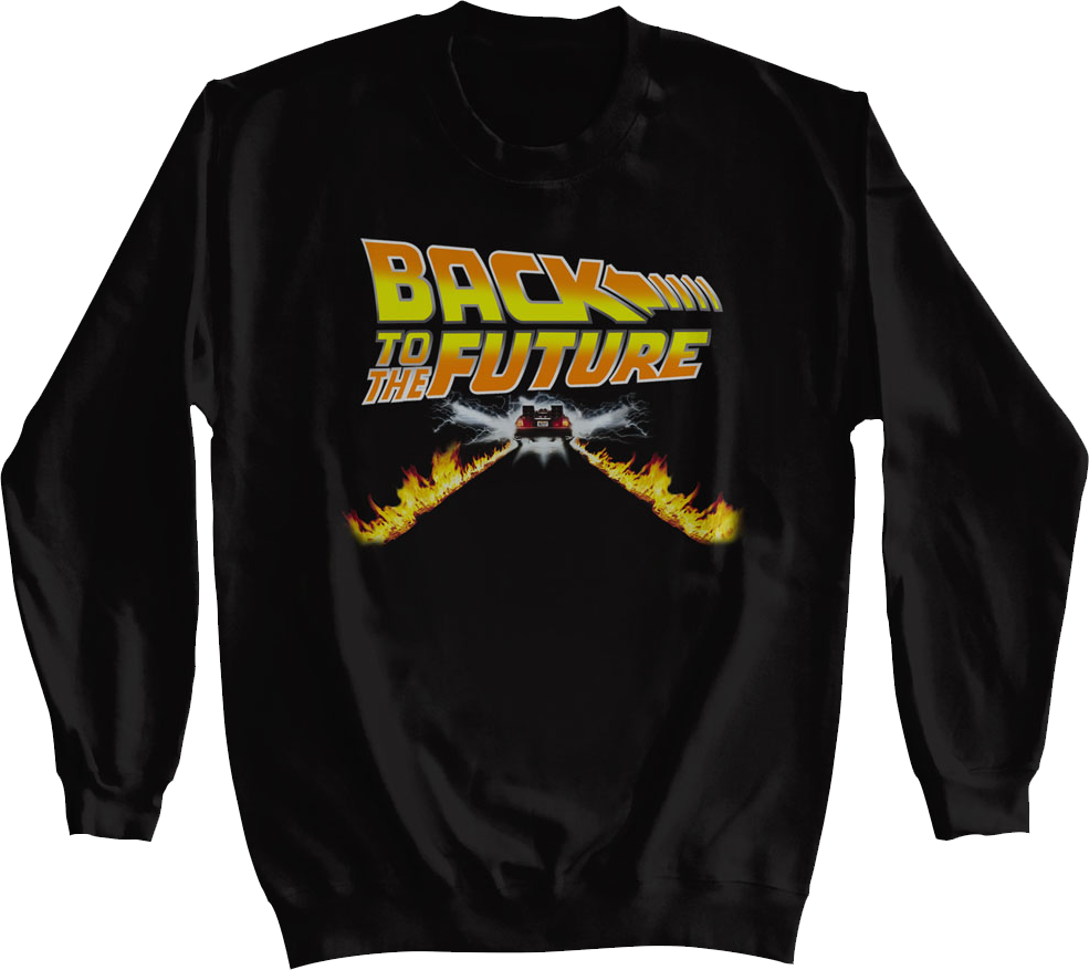 Delorean Fire Tracks Back To The Future Sweatshirt T-Shirts, Hoodie | CiraTrend.com (Image 1)