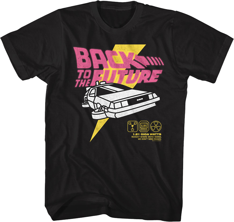 DeLorean Lightning Bolt Back To The Future T-Shirt Hoodie, Sweatshirt | CiraTrend.com (Image 1)