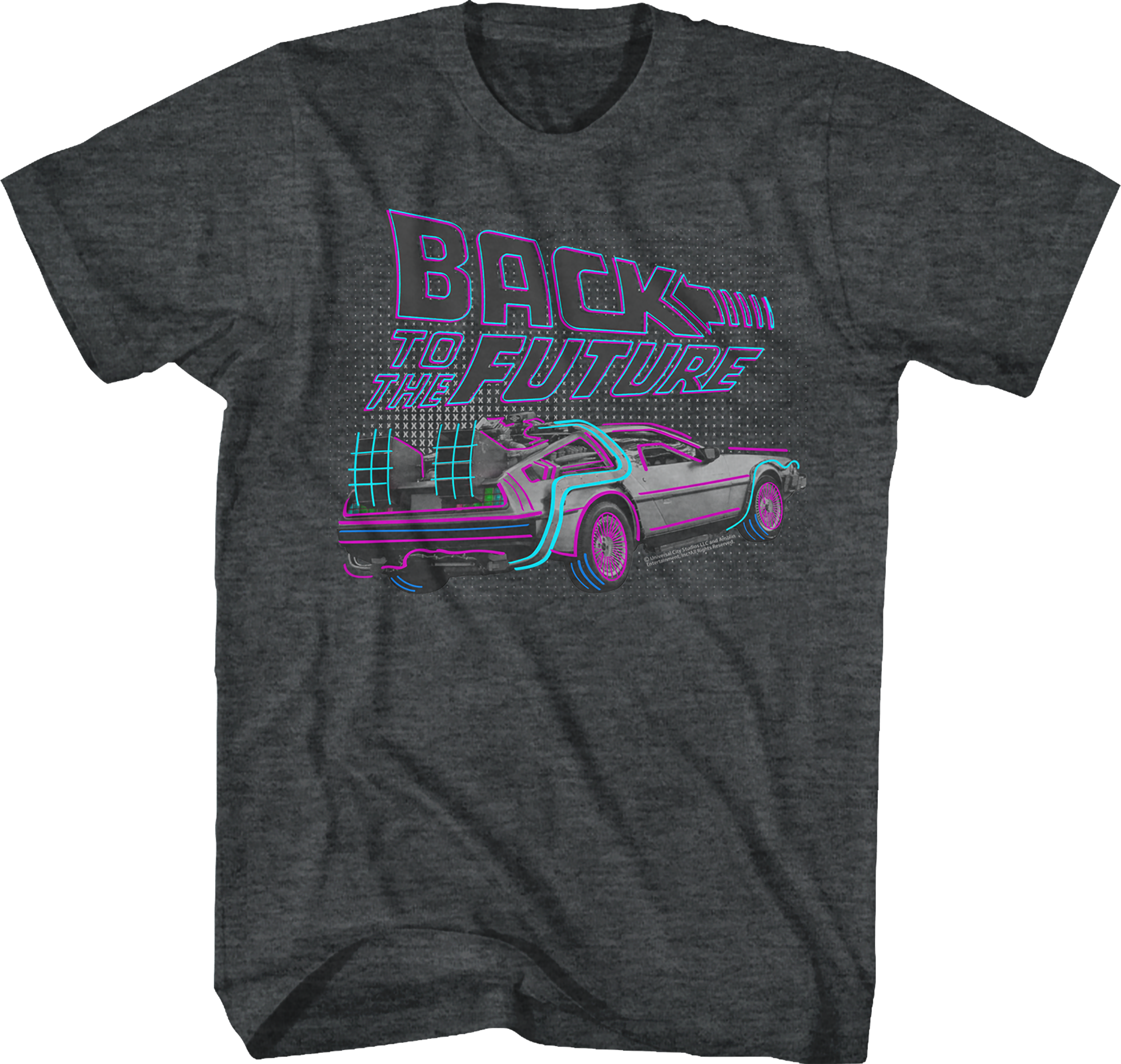 DeLorean Neon Outline Back To The Future T-Shirt Hoodie, Sweatshirt | CiraTrend.com (Image 1)