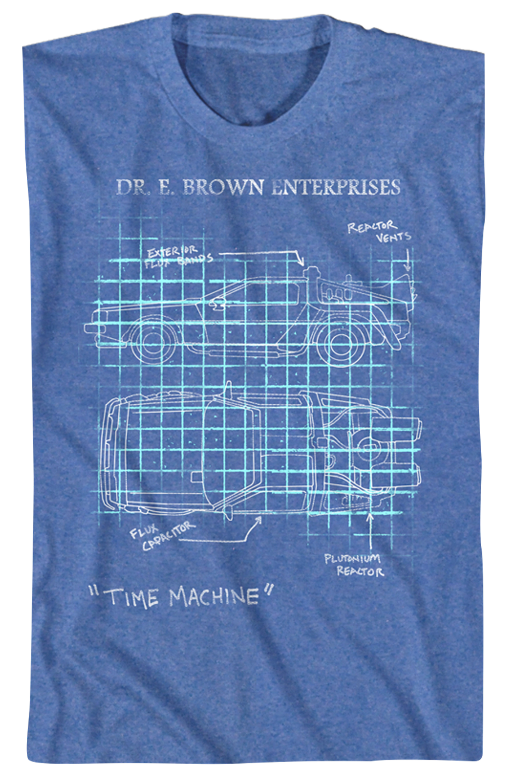 Delorean Schematic Back To The Future T-Shirt Hoodie, Sweatshirt | CiraTrend.com (Image 2)
