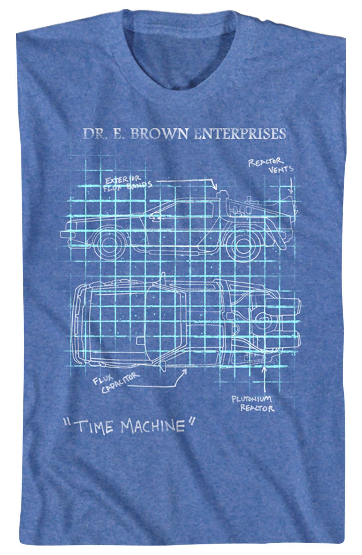 Delorean Schematic Back To The Future T-Shirt Hoodie, Sweatshirt | CiraTrend.com (Image 2)