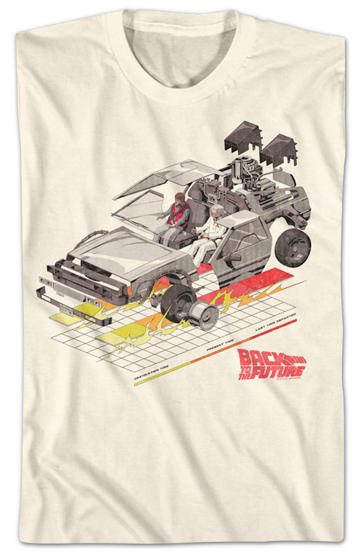 DeLorean With Grid Back To The Future T-Shirt Hoodie, Sweatshirt | CiraTrend.com (Image 2)