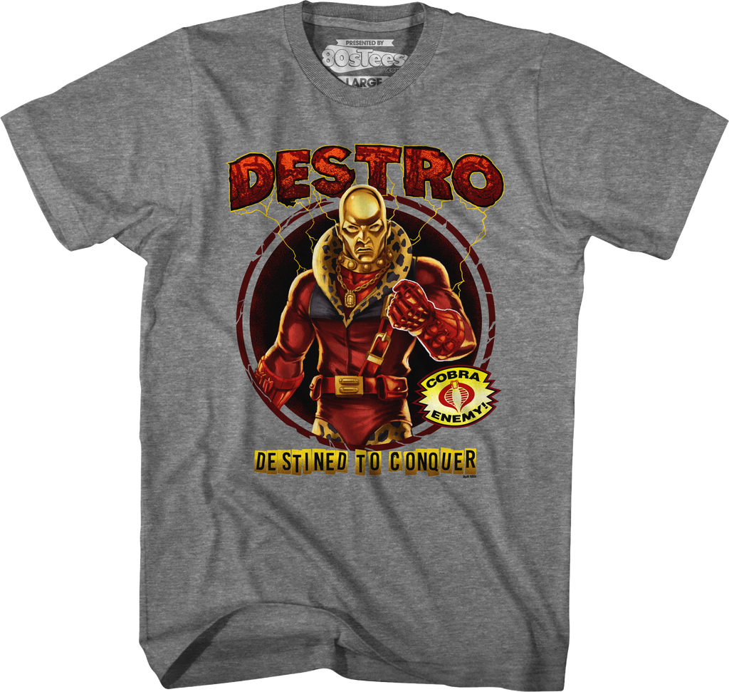 Destro Destined To Conquer GI Joe T-Shirt Hoodie, Sweatshirt | CiraTrend.com (Image 3)