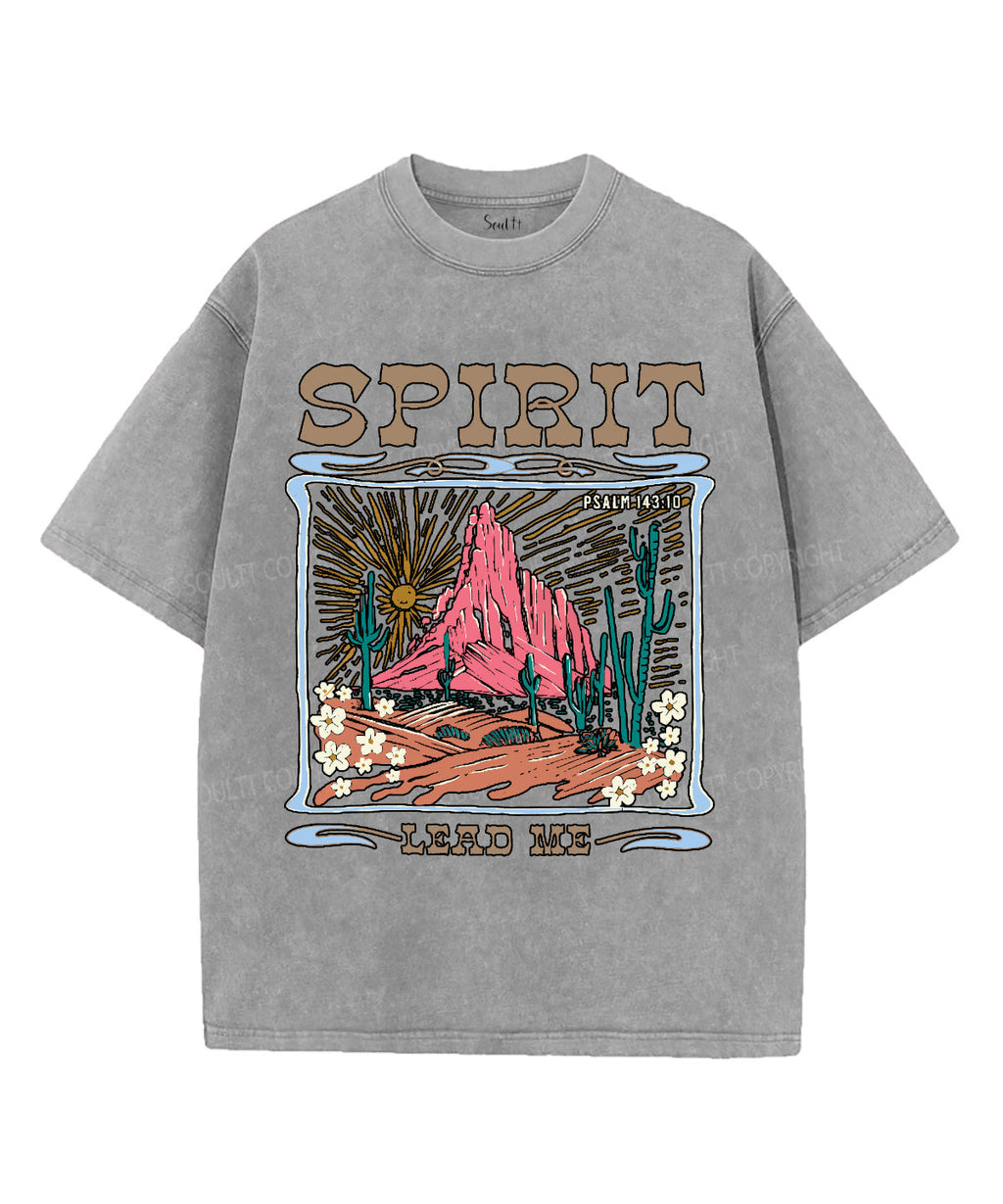 Spirit Lead Me Unisex Washed Christian T-shirt Hoodie, Sweatshirt | CiraTrend.com (Image 2)