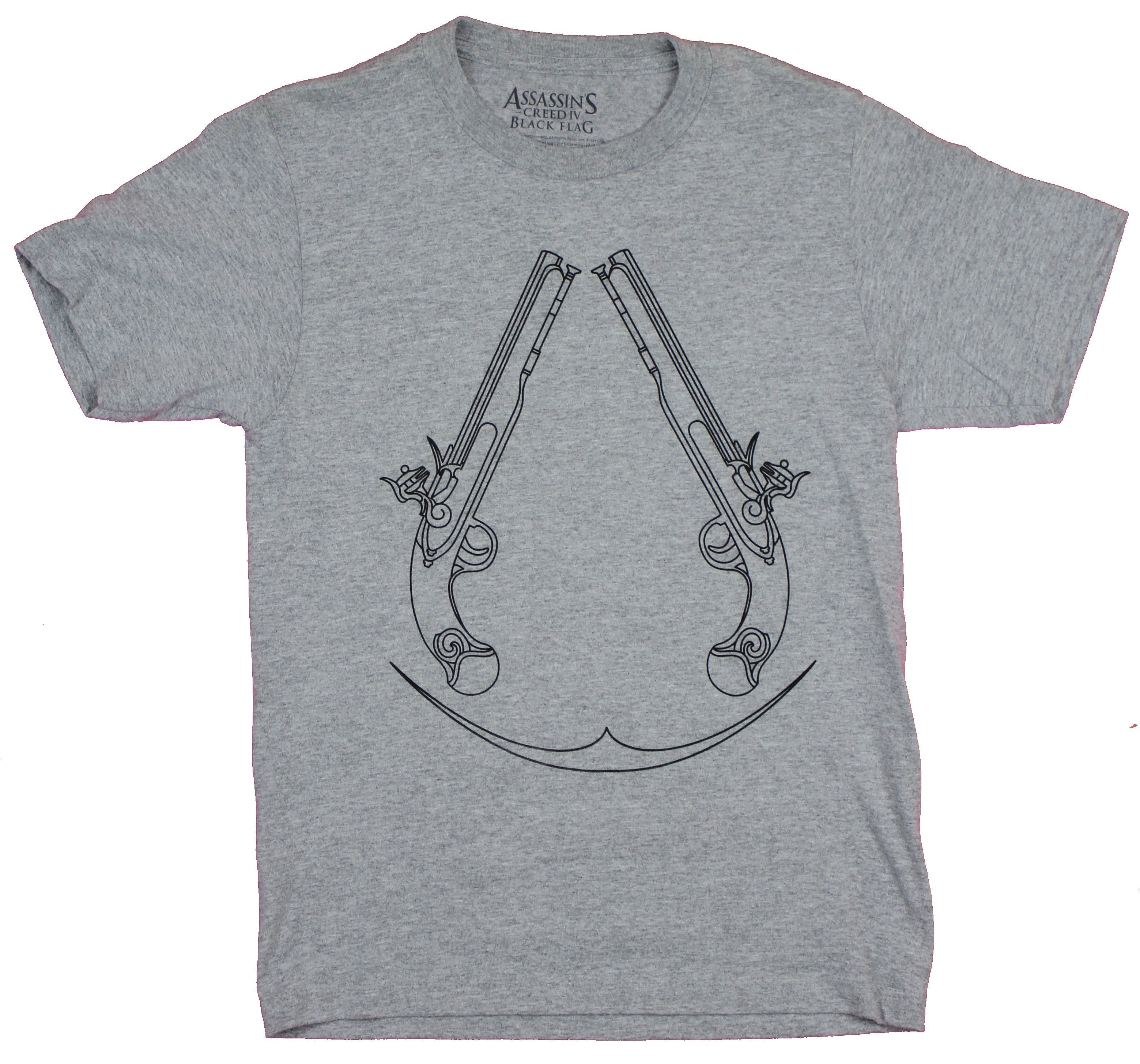 Assassin's Creed Mens T-Shirt  - Black Flag Dueling Pistols Logo Hoodie, Sweatshirt | CiraTrend.com