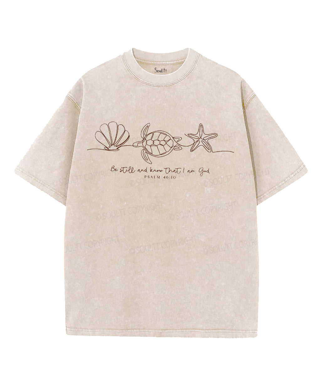 Be Still Unisex Washed Christian T-shirt Hoodie, Sweatshirt | CiraTrend.com (Image 2)