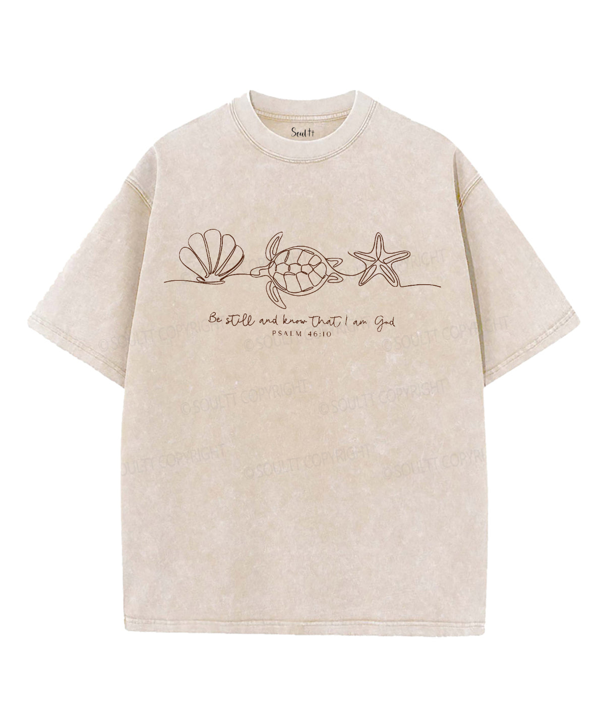 Be Still Unisex Washed Christian T-shirt Hoodie, Sweatshirt | CiraTrend.com (Image 2)