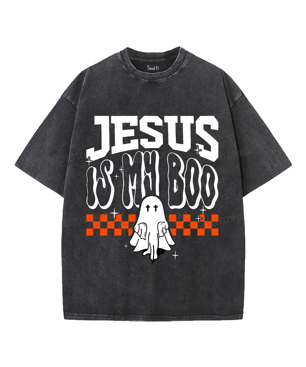 Jesus Is My Boo Unisex Washed Christian T-shirt Hoodie, Sweatshirt | CiraTrend.com (Image 2)