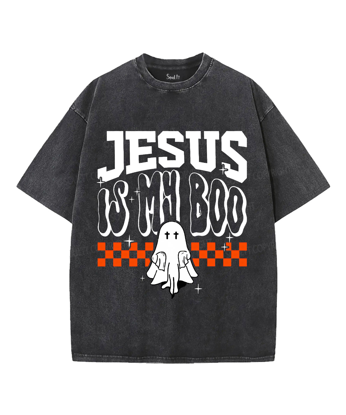 Jesus Is My Boo Unisex Washed Christian T-shirt Hoodie, Sweatshirt | CiraTrend.com (Image 2)