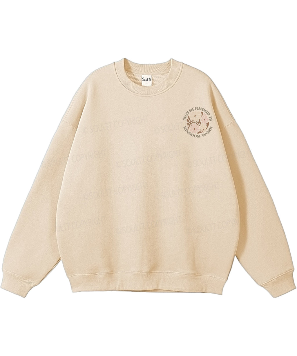 Motherhood Is Kingdom Work Double Sided Cotton Christian Sweatshirt T-Shirts, Hoodie | CiraTrend.com (Image 4)