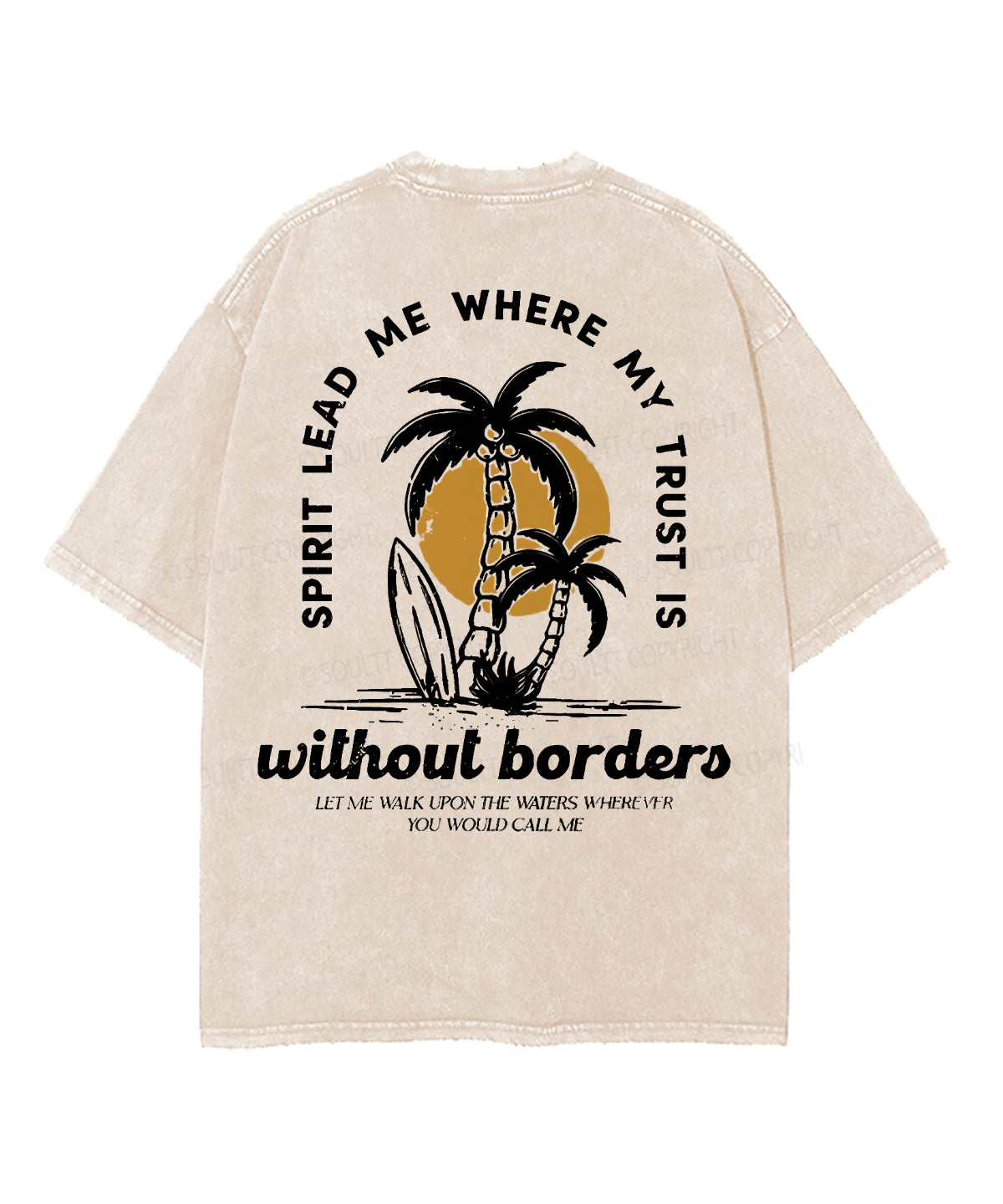 Spirit Lead Me Where My Trust Double Sided Unisex Washed Christian T-shirt Hoodie, Sweatshirt | CiraTrend.com (Image 2)