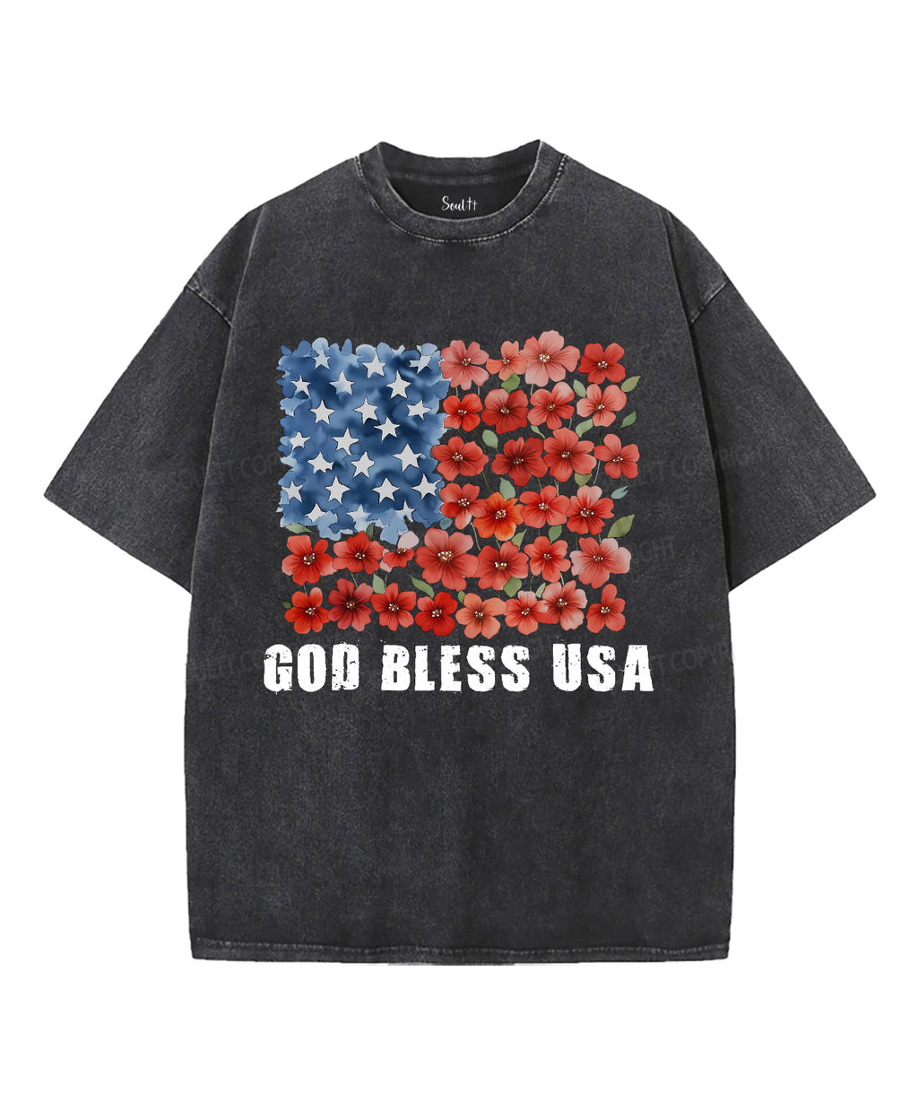 God Bless USA Washed Christian T-Shirts, Hoodie, Sweatshirt
