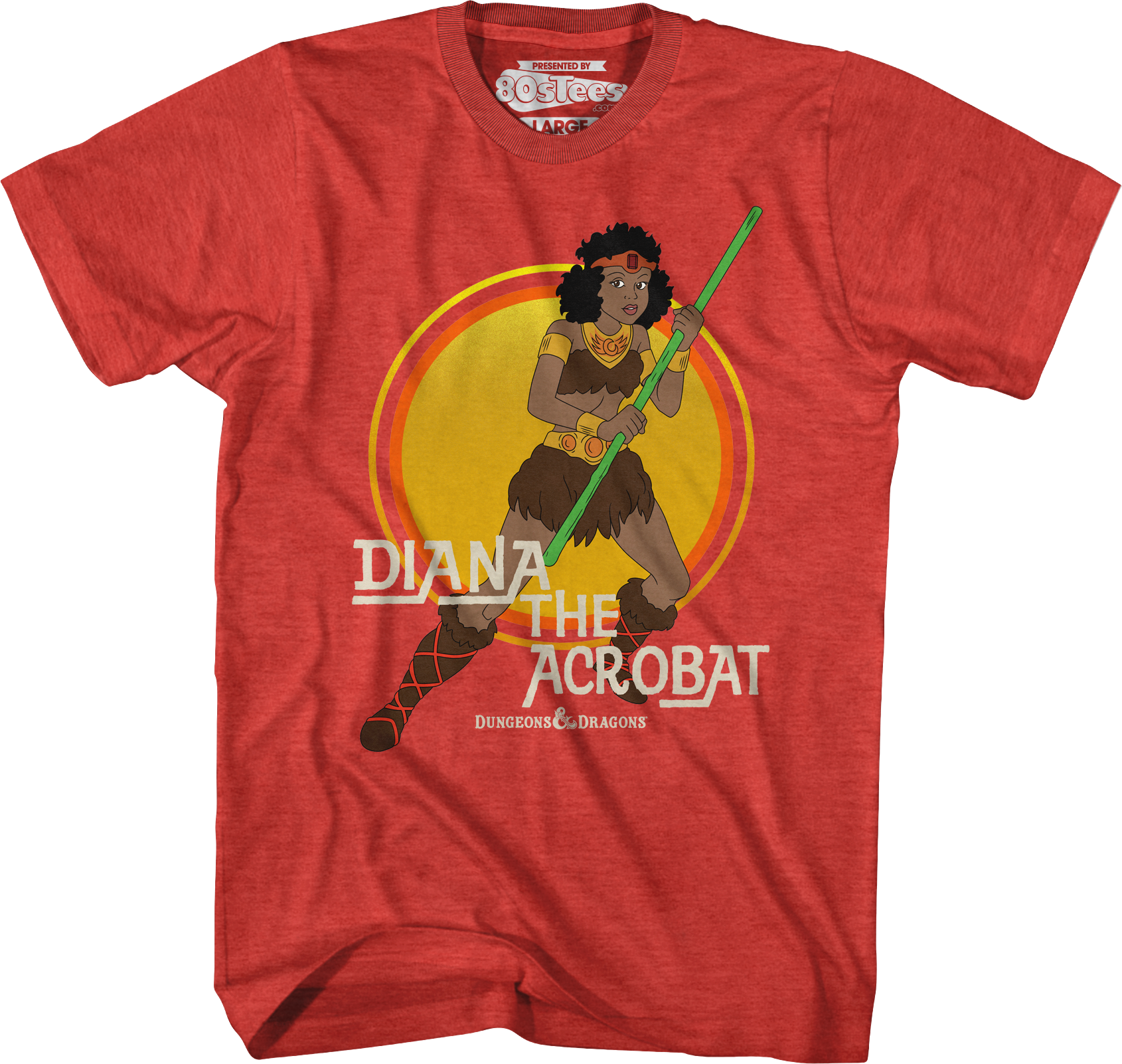 Diana The Acrobat Retro Circle Dungeons & Dragons T-Shirt Hoodie, Sweatshirt | CiraTrend.com (Image 1)