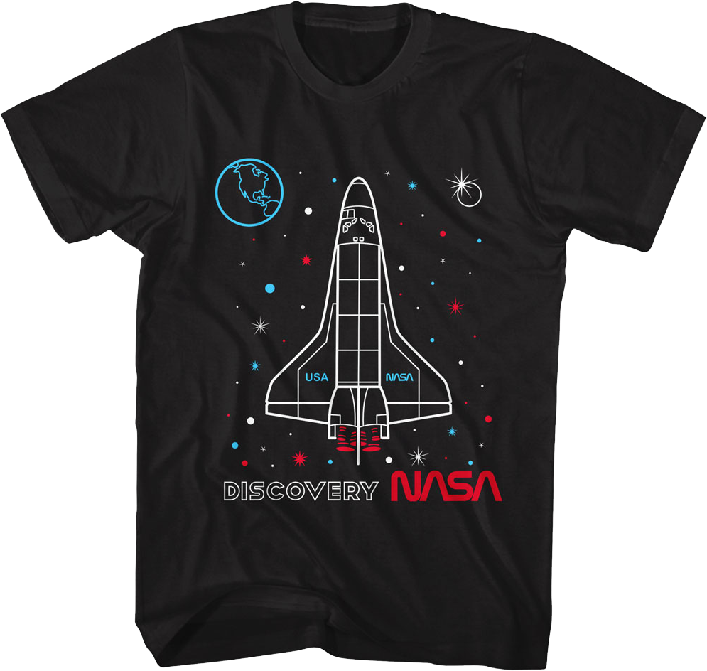 Discovery Outline NASA T-Shirt Hoodie, Sweatshirt | CiraTrend.com (Image 1)