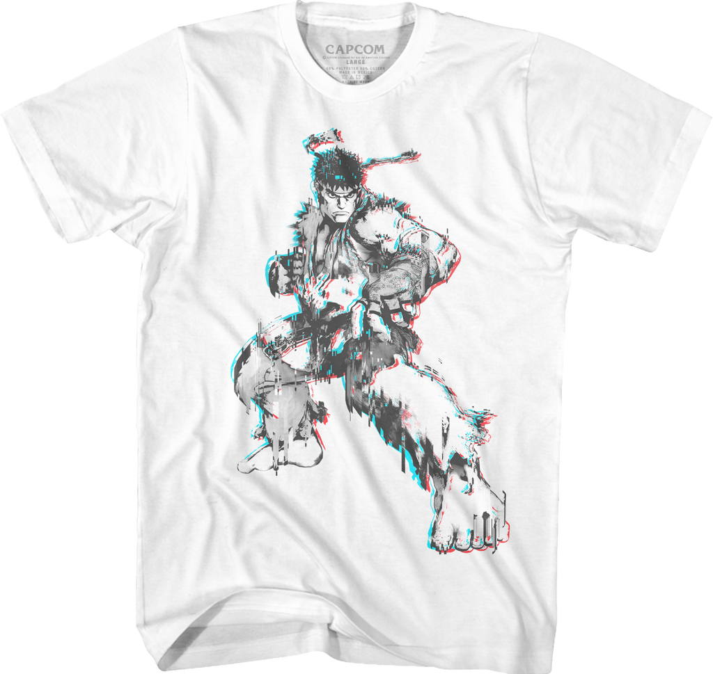 Distorted Ryu Street Fighter T-Shirt Hoodie, Sweatshirt | CiraTrend.com (Image 1)