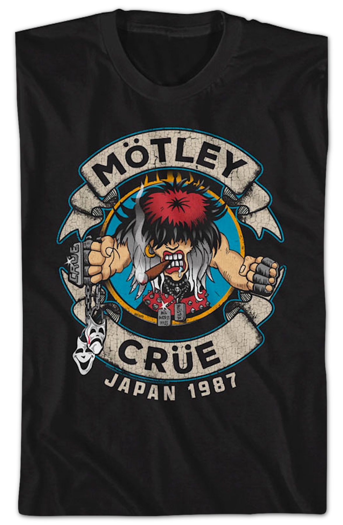 Distressed Allister Fiend Japan 1987 Motley Crue T-Shirt Hoodie, Sweatshirt | CiraTrend.com (Image 2)