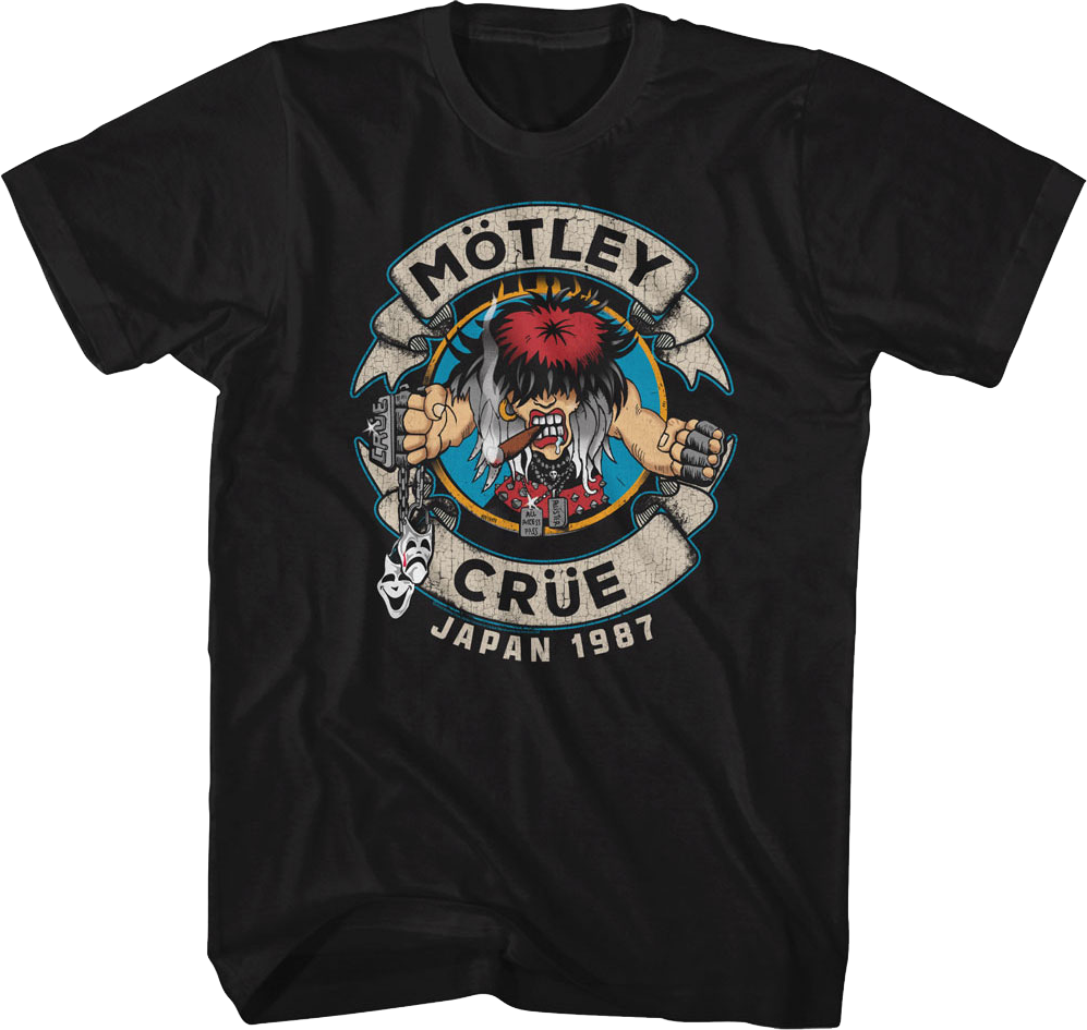 Distressed Allister Fiend Japan 1987 Motley Crue T-Shirt Hoodie, Sweatshirt | CiraTrend.com (Image 1)