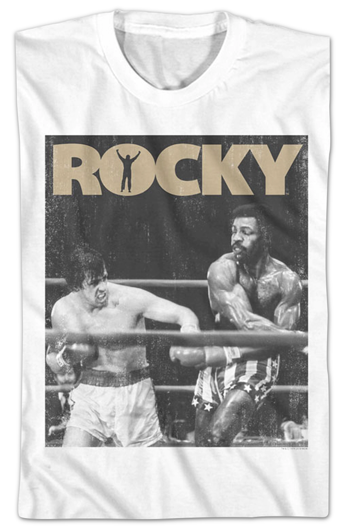 Distressed Apollo vs Rocky T-Shirt Hoodie, Sweatshirt | CiraTrend.com (Image 2)