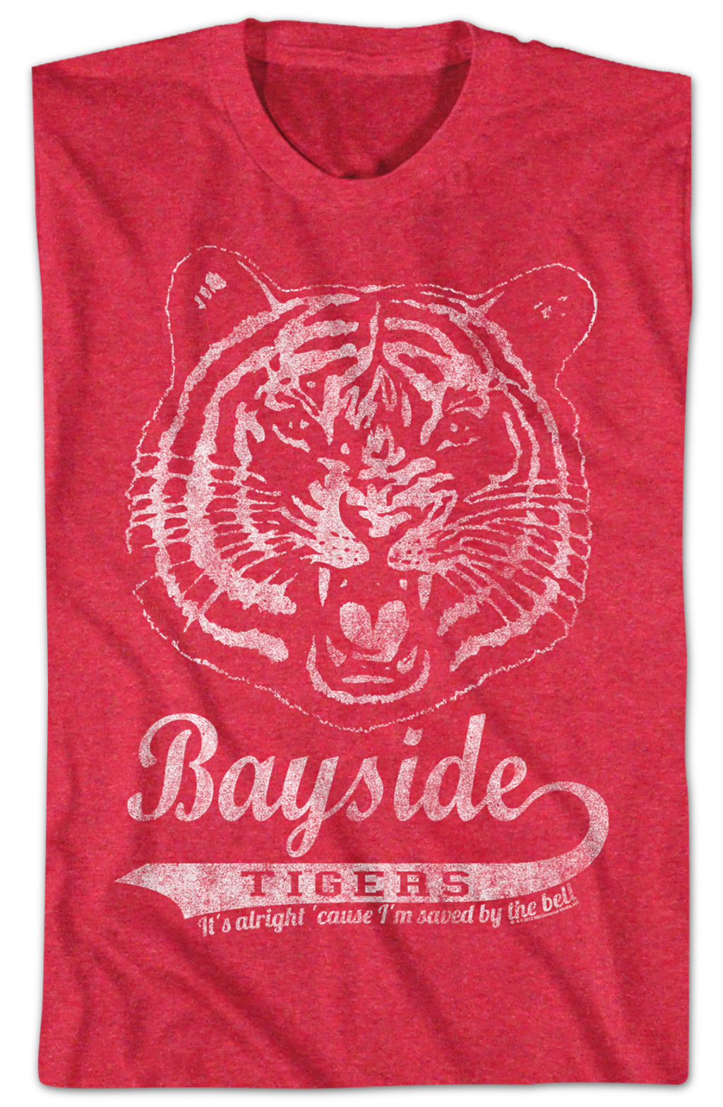 Distressed Bayside Tigers Logo Saved By The Bell T-Shirt Hoodie, Sweatshirt | CiraTrend.com (Image 2)