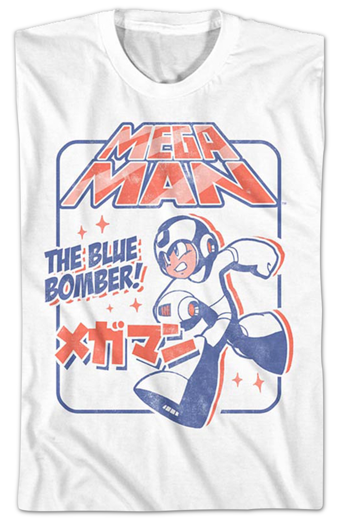 Distressed Blue Bomber Mega Man T-Shirt Hoodie, Sweatshirt | CiraTrend.com (Image 2)