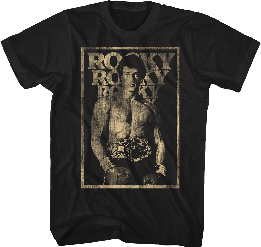 Distressed Championship Rocky T-Shirt Hoodie, Sweatshirt | CiraTrend.com (Image 1)
