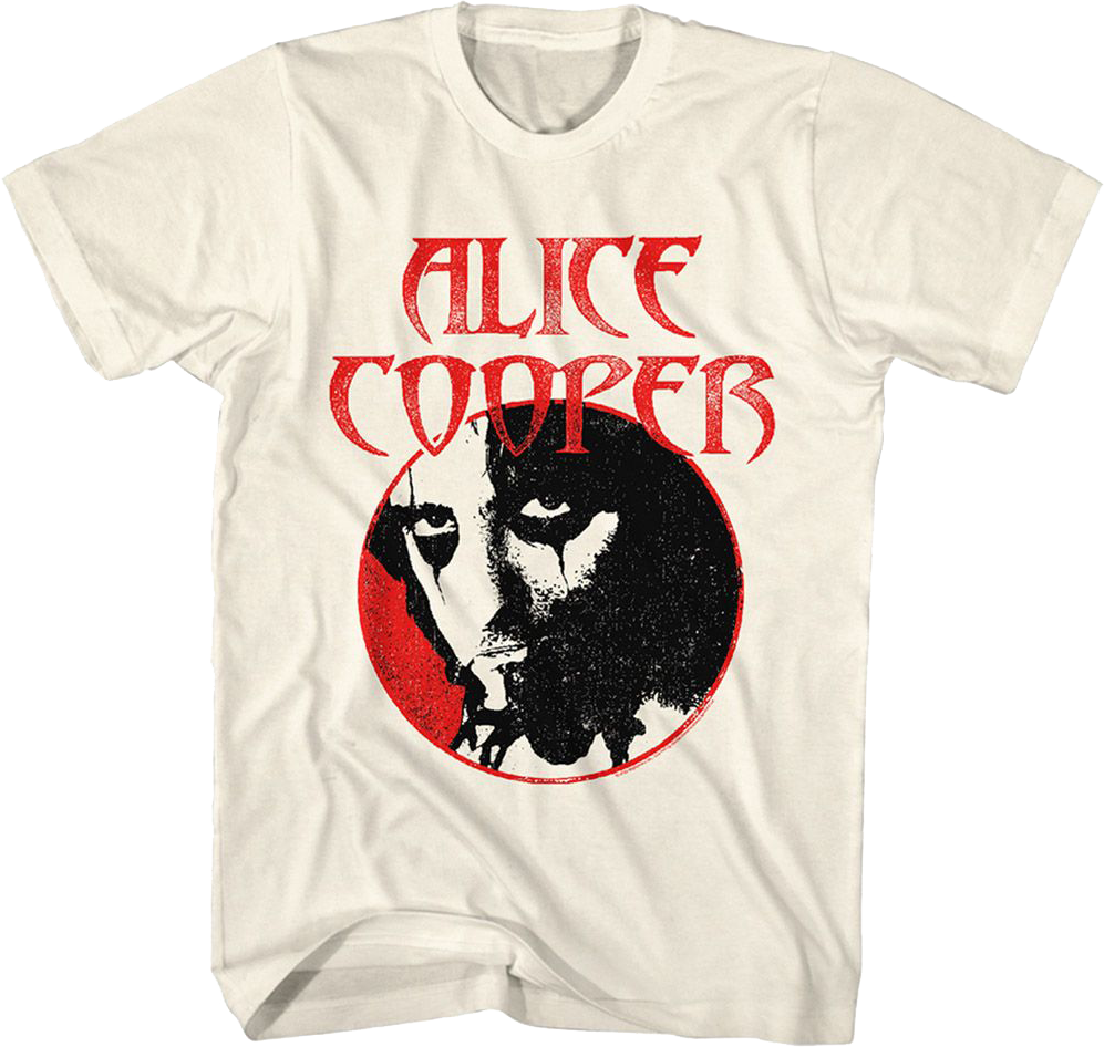 Distressed Circle Alice Cooper T-Shirt Hoodie, Sweatshirt | CiraTrend.com (Image 1)