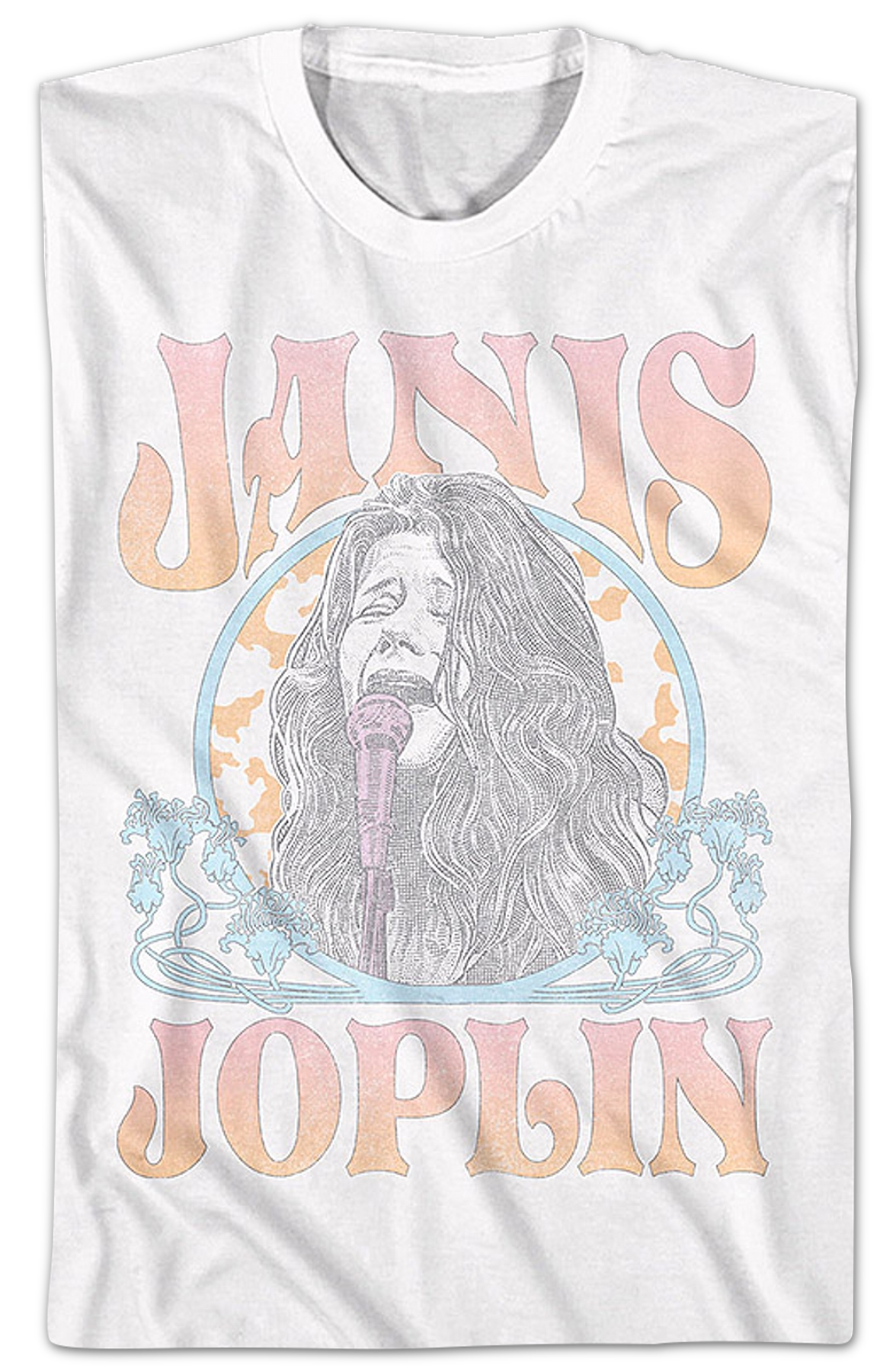 Distressed Circle Janis Joplin T-Shirt Hoodie, Sweatshirt | CiraTrend.com (Image 2)